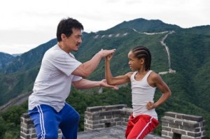Jackie Chan as "Mr. Han" and Jaden Smith as "Dre Parker" in Columbia Pictures' THE KARATE KID.