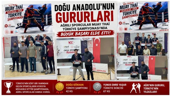 AĞRILI YILDIZLAR MUAYTHAİ TÜRKİYE ŞAMPİYONASI’NA DAMGA VURDU