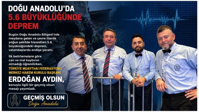 DOĞU ANADOLU’DA 5.6 BÜYÜKLÜĞÜNDE DEPREM