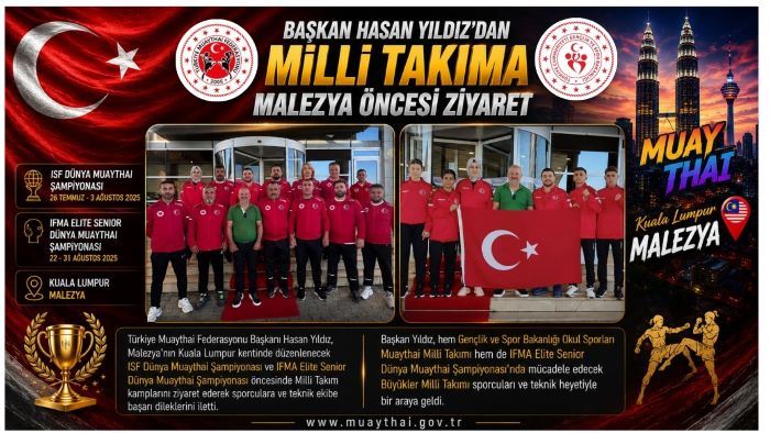 BAŞKAN HASAN YILDIZ’DAN MİLLİ TAKIMLARA MALEZYA ÖNCESİ ZİYARET