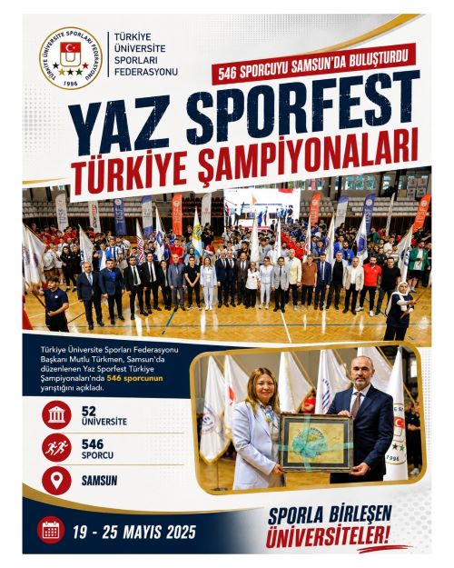 MUTLU TÜRKMEN: YAZ SPORFEST TÜRKİYE ŞAMPİYONALARI 546 SPORCUYU SAMSUN’DA BULUŞTURDU