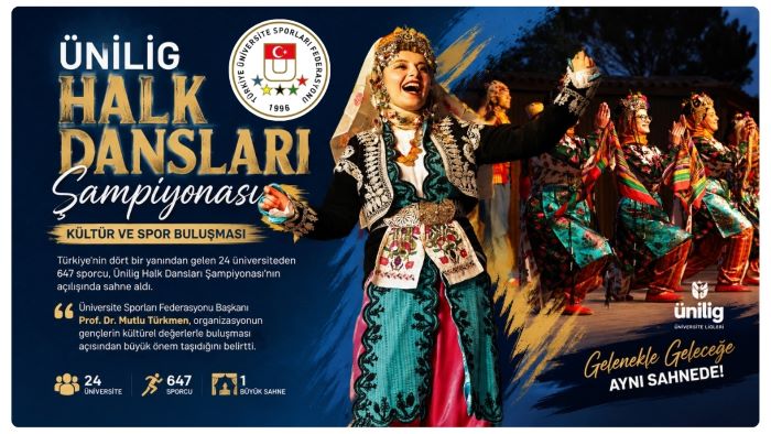 ÜNİLİG HALK DANSLARI ETKİNLİĞİ ÇOŞKULU AÇILIŞLA BAŞLADI