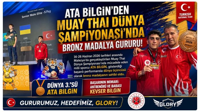 Ata Bilgin’den Muay Thai Dünya Şampiyonası’nda Bronz Madalya Gururu