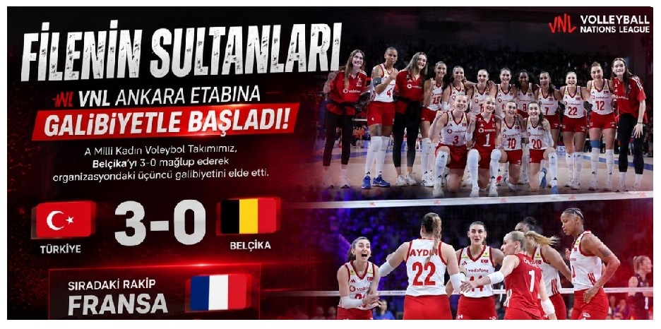 FİLENİN SULTANLARI VNL’DE YOLUNA KAYIPSIZ DEVAM EDİYOR