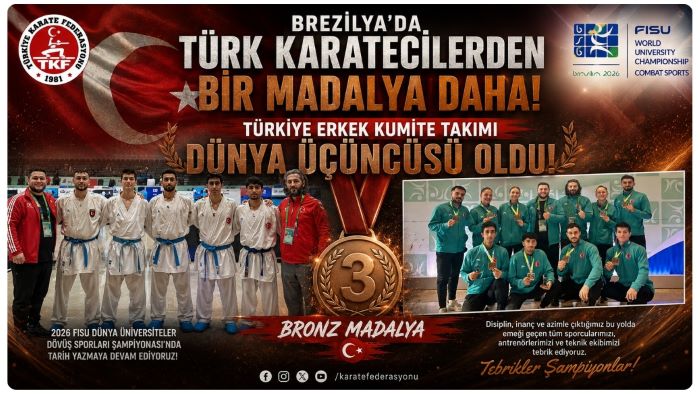 BREZİLYA’DA ERKEK KUMİTE TAKIMI DÜNYA ÜÇÜNCÜSÜ