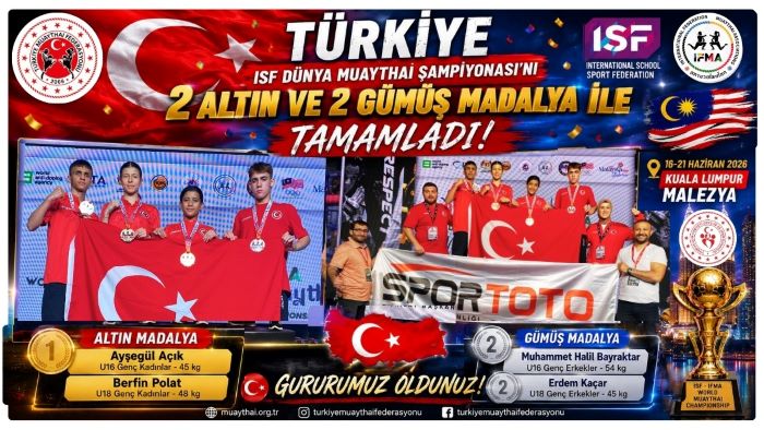 TÜRKİYE, ISF DÜNYA MUAYTHAİ ŞAMPİYONASI’NI 2 ALTIN+2 GÜMÜŞ MADALYA İLE TAMAMLADI