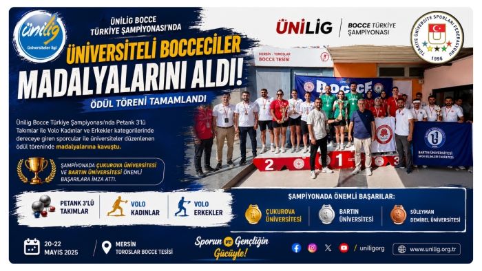 Üniversiteli Bocceciler Madalyalarını Aldı: Ünilig Türkiye Şampiyonası’nda Ödül Töreni Tamamlandı