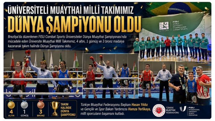 ÜNİVERSİTELİ MUAYTHAİ MİLLÎ TAKIMIMIZ DÜNYA ŞAMPİYONU OLDU🥇