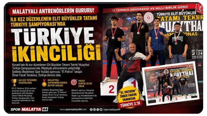 Malatyalı Antrenörlerin Gururu! İlk Kez Düzenlenen Elit Büyükler Tatami Türkiye Şampiyonası’nda Türkiye İkinciliği