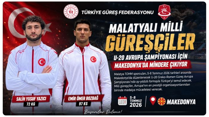 Malatyalı Milli Güreşçiler U-20 Avrupa Şampiyonası İçin Makedonya’da Mindera Çıkıyor