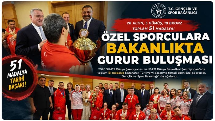 Özel Sporculara Bakanlıkta Gurur Buluşması: 51 Madalyalık Büyük Başarı Taçlandırıldı