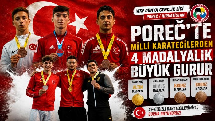 Poreč’te Milli Karatecilerden 4 Madalyalık Büyük Gurur