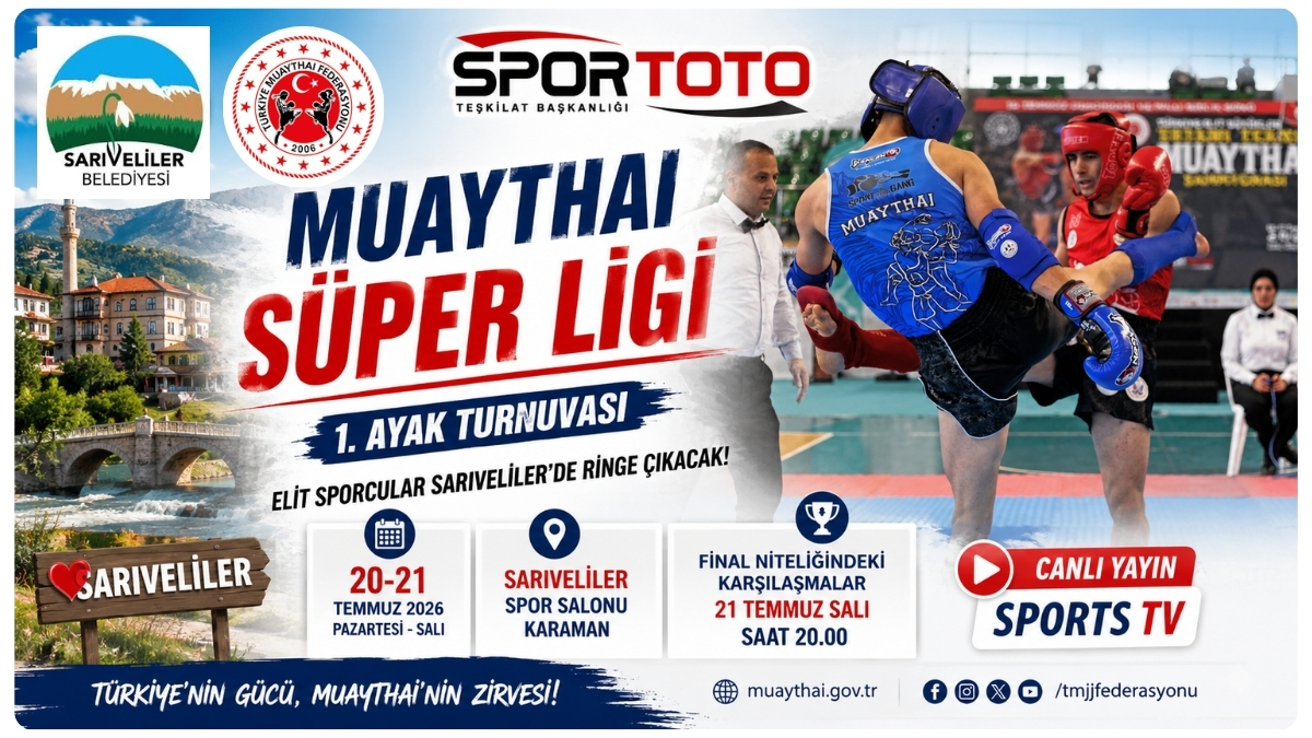 Spor Toto Muaythai Süper Ligi 1. Ayak Turnuvası Sarıveliler’de Başlıyor