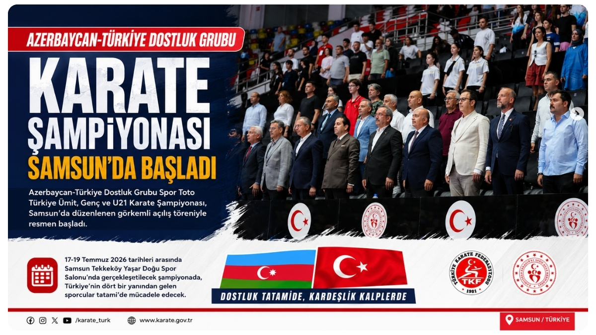 Azerbaycan-Türkiye Dostluk Grubu Karate Şampiyonası Samsun’da Başladı