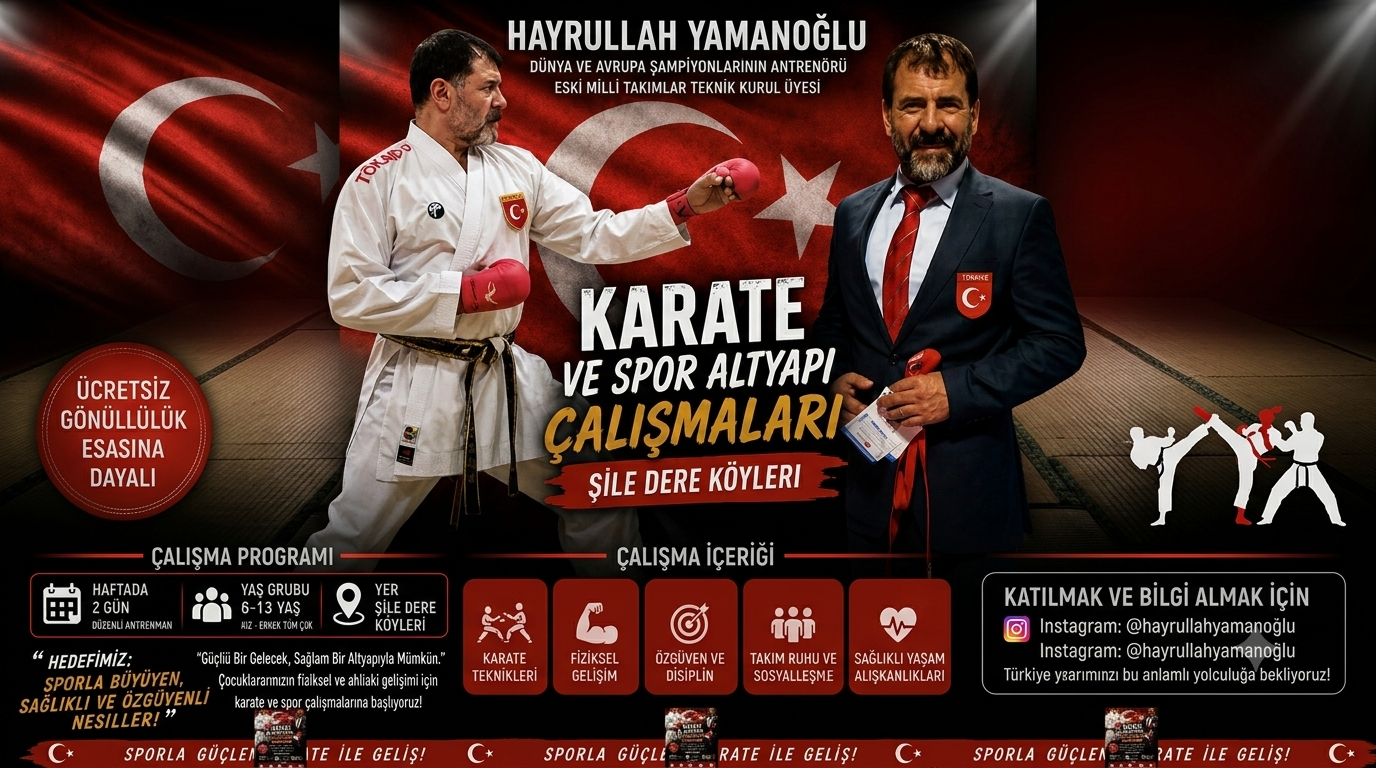 ŞİLE DERE KÖYLERİNDE TARİHİ ADIM: ÇOCUKLAR İÇİN ÜCRETSİZ KARATE EĞİTİMİ BAŞLIYOR!