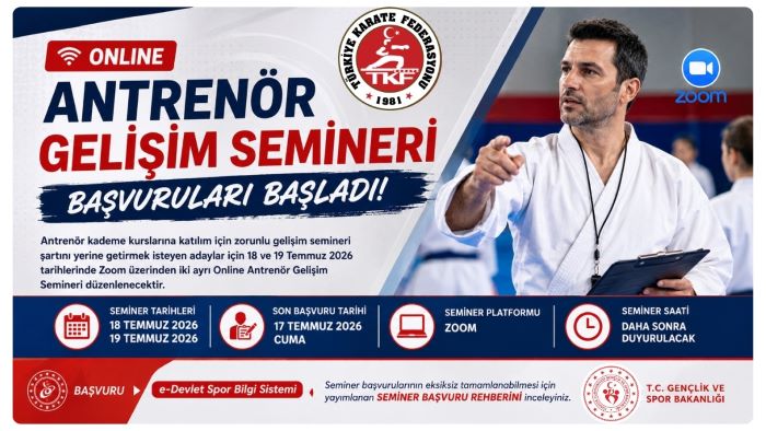 Online Antrenör Gelişim Semineri Başvuruları Başladı