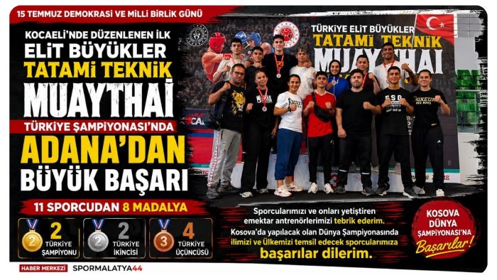 Elit Büyükler Tatami Teknik Muaythai Türkiye Şampiyonası’nda Adana’dan Büyük Başarı